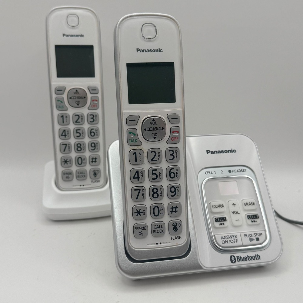 Panasonic KX-TGD592C Cordless Phone 2 Handsets Bluetooth Answering Machine